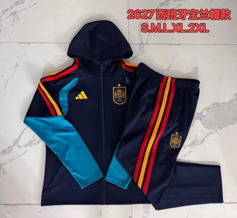 AAA Quality Spain 26/27 Hoodie Tracksuit - Navy Blue